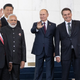 South Africa's President Cyril Ramaphosa, China's President Xi Jinping, India's Prime Minister Narendra Modi, Russia's President Vladimir Putin and Brazil's President Jair Bolsonaro pose for a photo at the BRICS summit in Brazil in 2019.